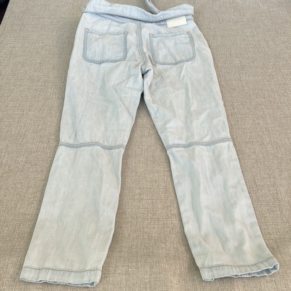 Jonathan Simkhai Standard Ace high-waisted Paper bag cropped acid‎ wash jeans 29 - Picture 11 of 16
